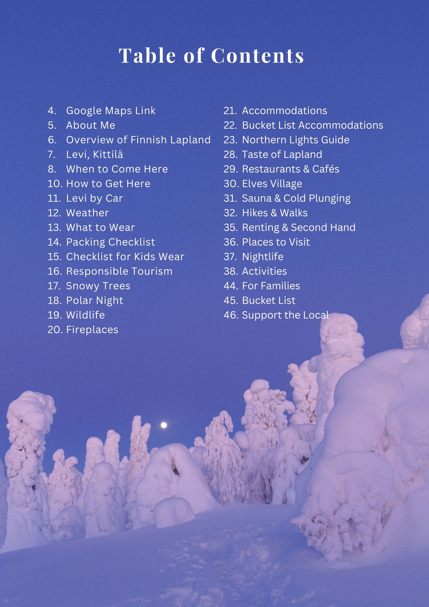 Digital Travel Guide to Levi Lapland (winter edition) + Google Maps Pinpoints