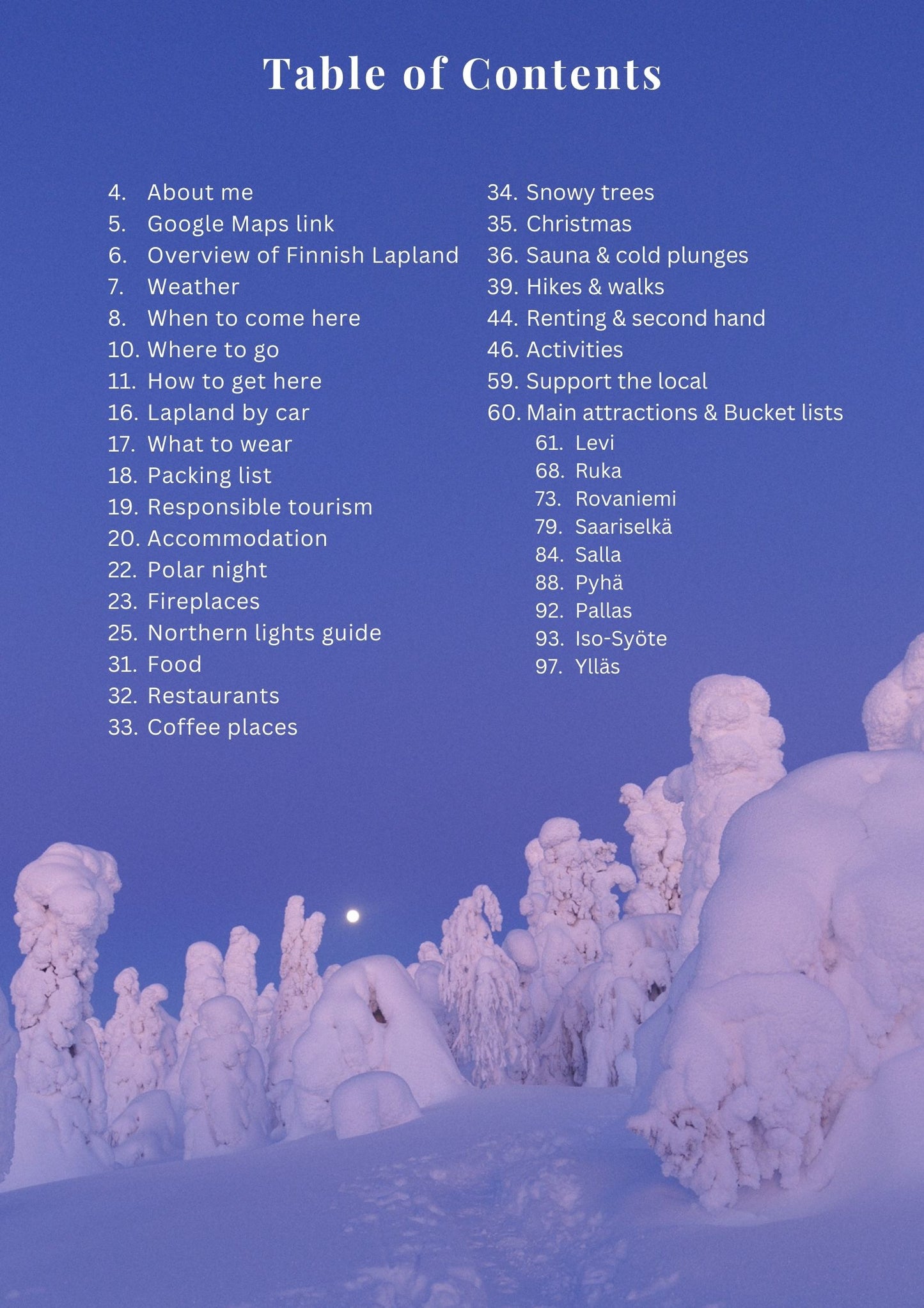 Digital Travel Guide to Finnish Lapland (winter edition) + Google Maps Pinpoints