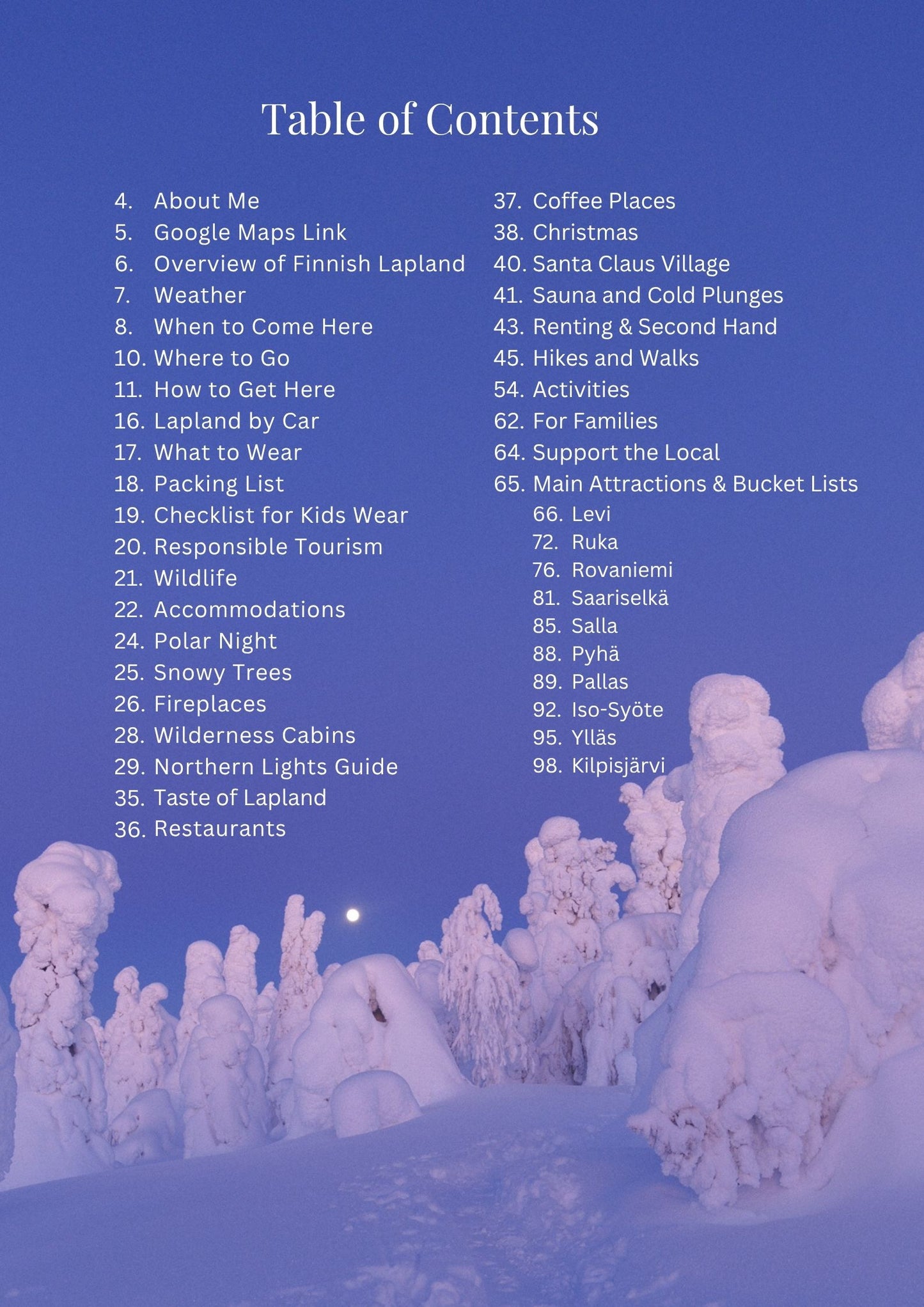 Digital Travel Guide to Finnish Lapland (winter edition) + Google Maps Pinpoints