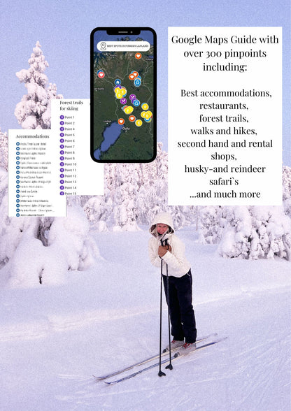 Digital Travel Guide to Finnish Lapland (winter edition) + Google Maps Pinpoints